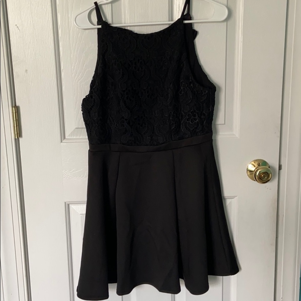 Black a line dress